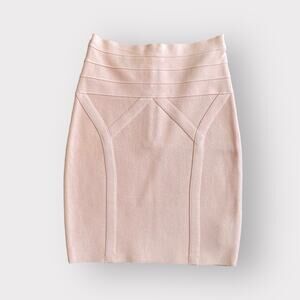 Bebe Bandage Mini Skirt Pink XS